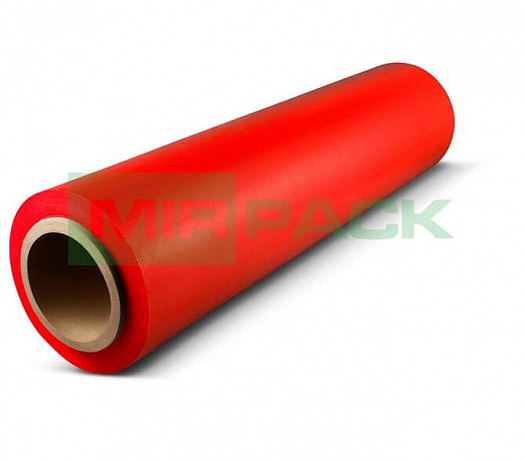 Стрейч пленка упаковочная 500 мм 20 мкм 1 кг красная - Вид 1